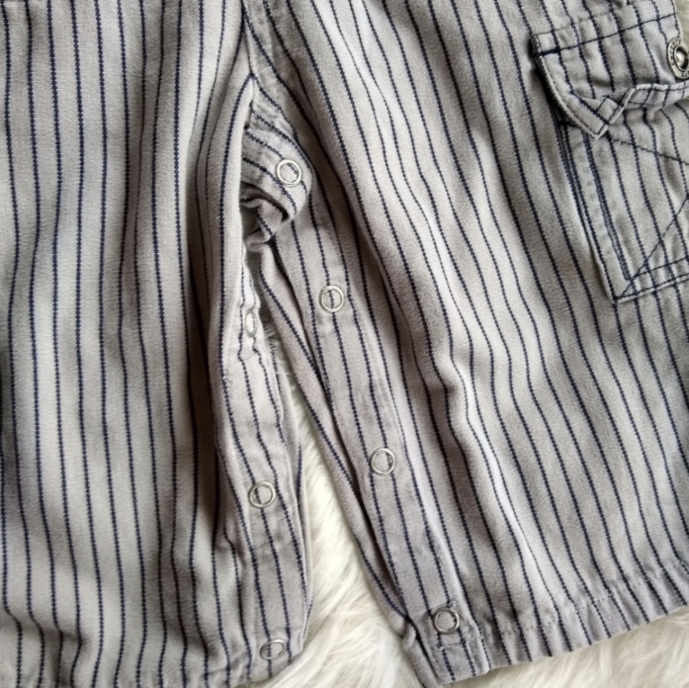 CARTERS MVP baseball striped bib overalls - Picture 5 of 6
